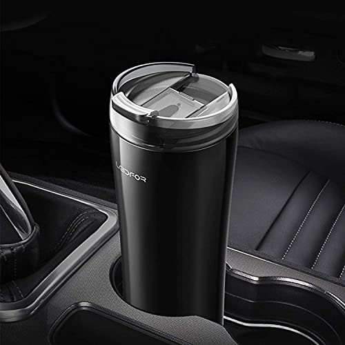 LEIDFOR Coffee Travel Mug, Tumbler with Leak Proof Lid, Double Wall Vacuum Insulated Stainless Steel Travel Tumbler, Keep Hot Cold 16 ounce