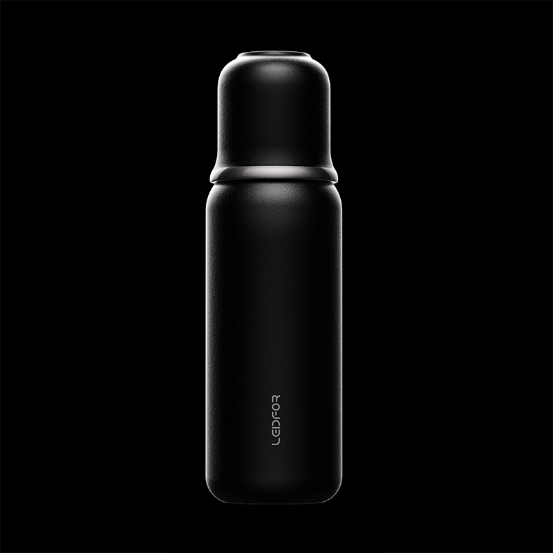 LEIDFOR Coffee Thermos with Cup Lid, Stainless Steel Lightweight Water Thermos Keep Hot and Cold, Double Wall Vacuum Insulated Thermal Bottle 17oz