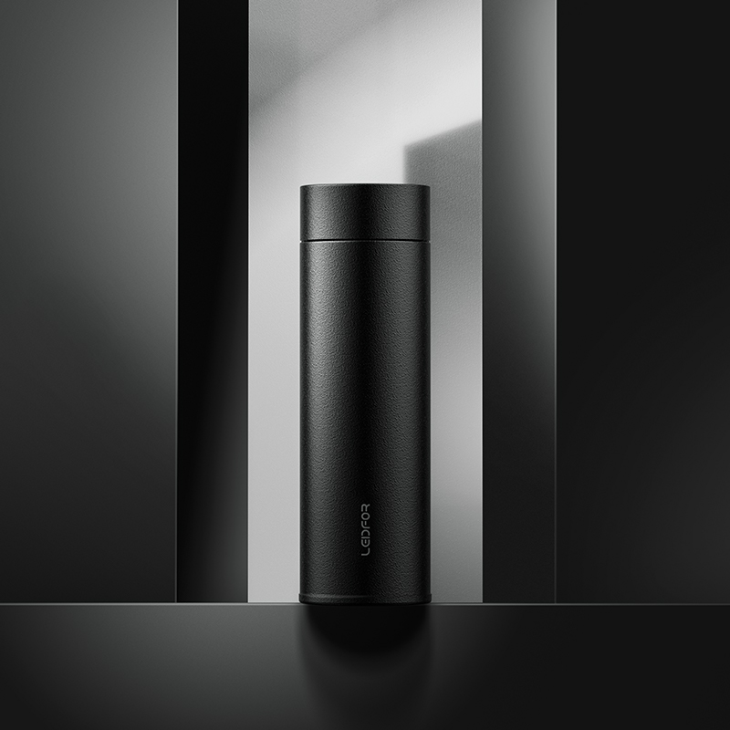 LEIDFOR Coffee Thermos with Cup Lid, Stainless Steel Lightweight Water Thermos Keep Hot and Cold, Double Wall Vacuum Insulated Thermal Bottle 12/15oz