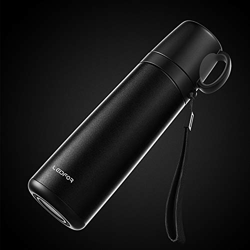 Leidfor Coffee Thermos with Cup Lid, Double Wall Vacuum Insulated Coffee Travel Mug, Stainless Steel Leak Proof Thermal Bottle Keep Hot and Cold